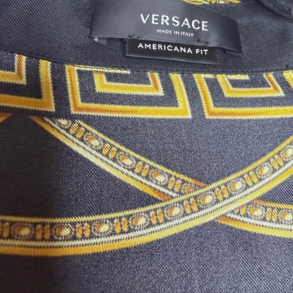 Versace Men's La Coupe Des Dieux-Print Silk Shirt Size 56/XXL - Picture 8 of 12